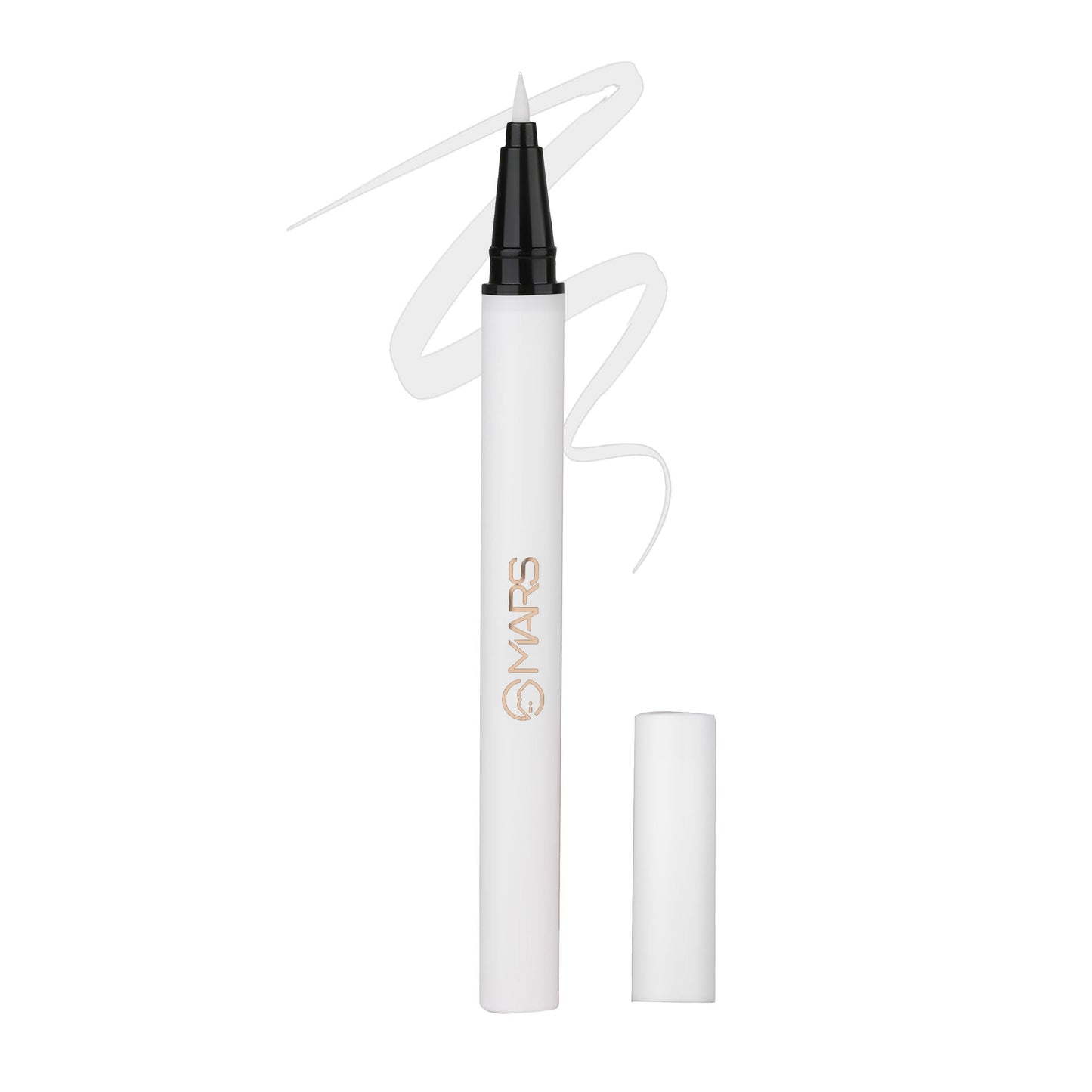MARS Cosmetics City Stroke Charming Eyes Liquid Eyeliner - 01 White - Swadesiicart