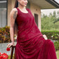 Tikhi Imli Embellished Half and half Satin Saree With Tassels | Swadesiicart