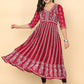HERE&NOW Chikankari Embroidered Thread Work Georgette Anarkali Kurta | Swadesiicart