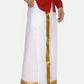 Sethukrishna Men White Solid Double Layer Readymade Dhoti | Swadesiicart