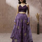 House of Panchhi Lavender Organza Floral Printed Lehenga choli & Dupatta | Swadesiicart
