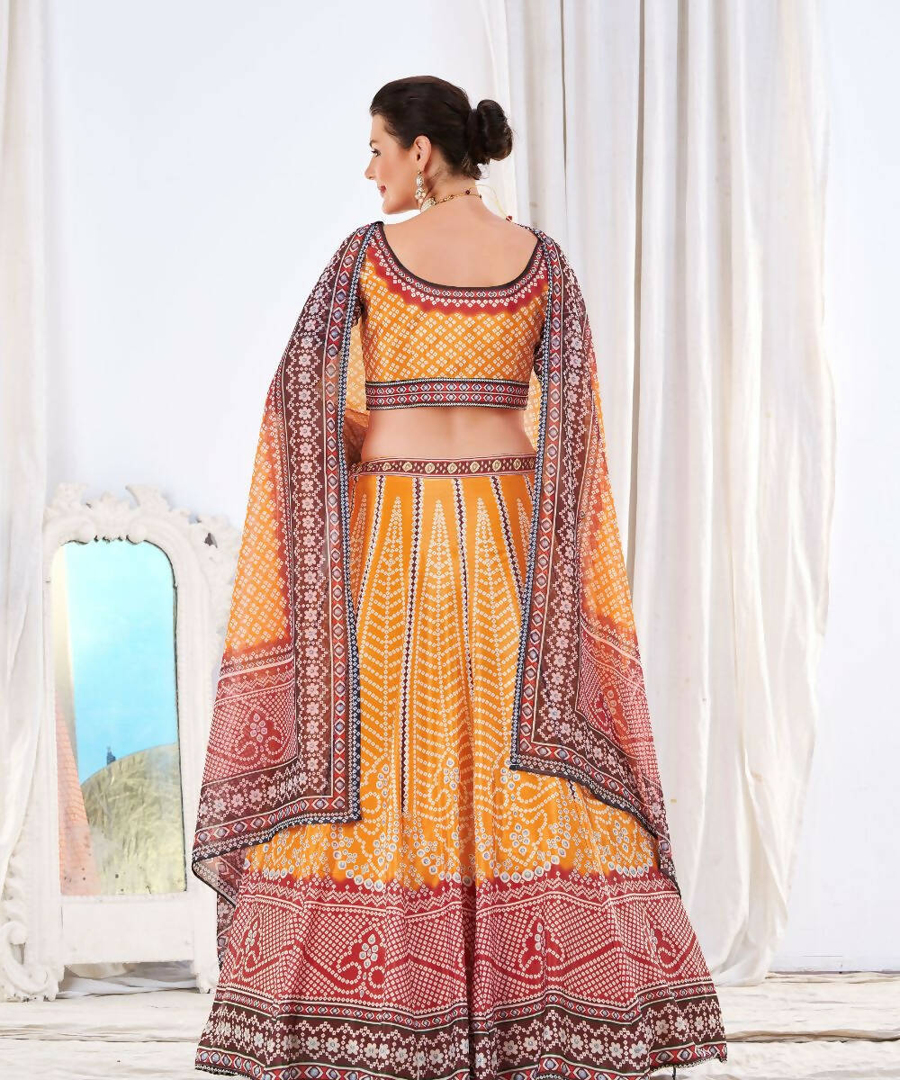 Wedding Designer Yellow Chinon Lehengha Choli - Anbazaar | Swadesiicart