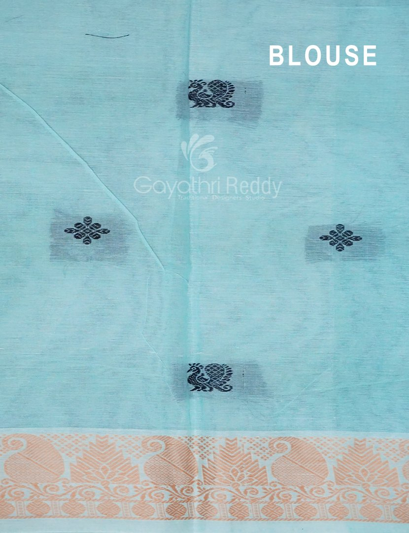 Kalanetha Shades of Cream Pure Kanchi Cotton Saree With Kanchi Traditional Border By Gayathri Reddy Designer Studio | Swadesiicart