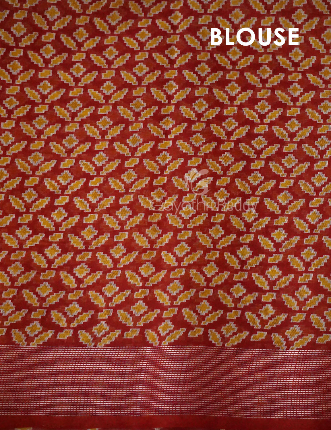 Green Colored Patan Patola Semi Chanderi Saree By Gayathri Reddy Designer Studio | Swadesiicart
