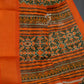 Shades of Dark Green And Orange Colour Patola Print Semi Chanderi Saree By Gayathri Reddy Designer Studio | Swadesiicart