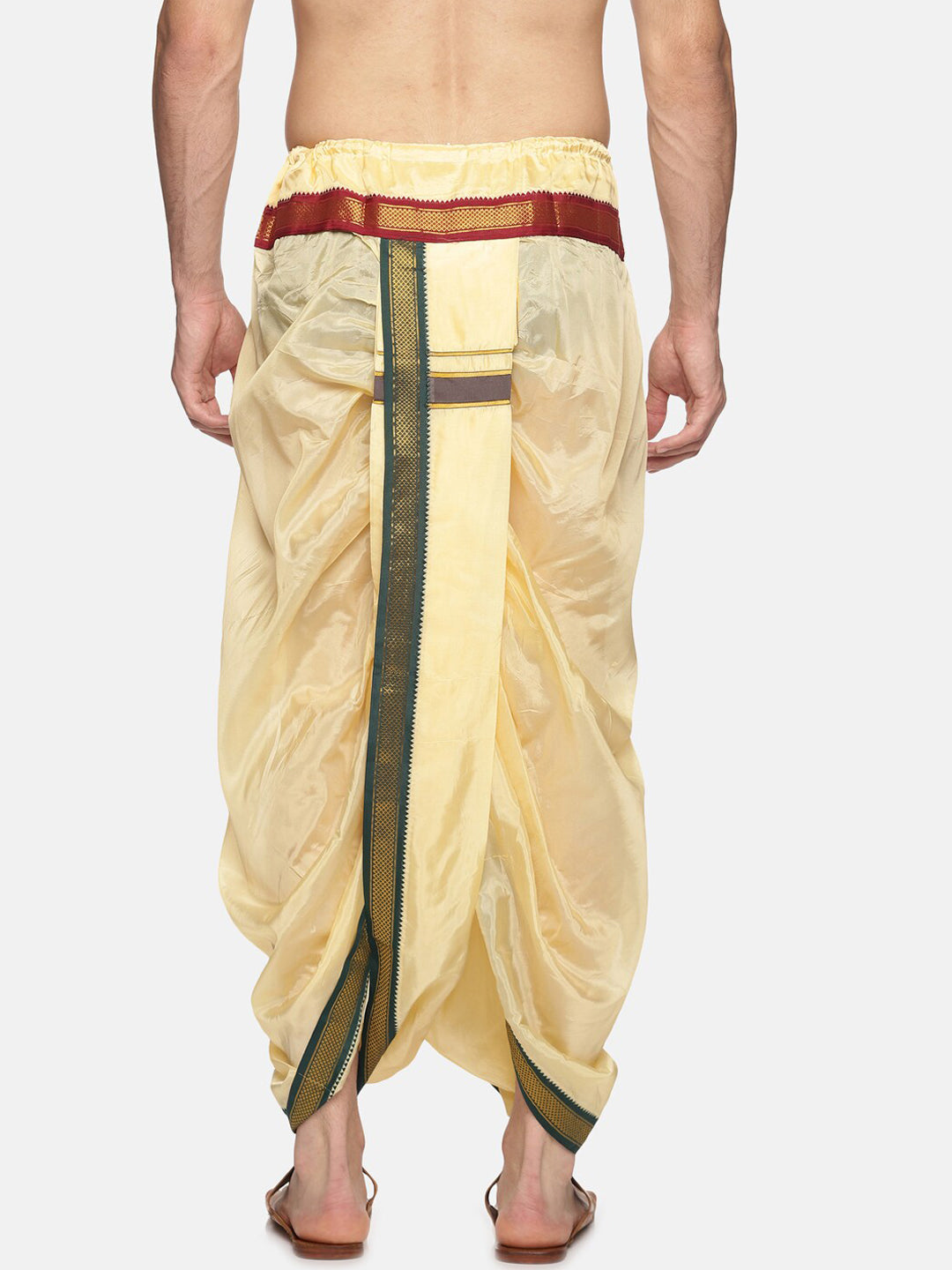Sethukrishna Men Beige Solid Dhoti Pant | Swadesiicart