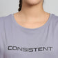 MKH Typography Printed Extended Sleeves Relaxed Fit Dri-FIT T-shirt - Swadesiicart