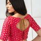Amodini Designer Studio Women's Banarsi Brocade Pink Blouse