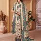Aayaa Designer Winter Collection Printed Saree With Shawl - Multi Color