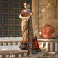 Beige Bhagalpuri Silk Pure Gota Work Saree With Unstitched Blouse - Norita Gajri