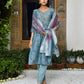 Vaasva Women's Chanderi Printed Suit Set With Pant And Printed Dupatta | Swadesiicart