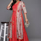 Ahalyaa Women's Traditional wear Ethnic Dress - Red | Swadesiicart