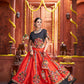 AI Fashion Red Art Silk Designer Navratri Lehenga Choli Collection