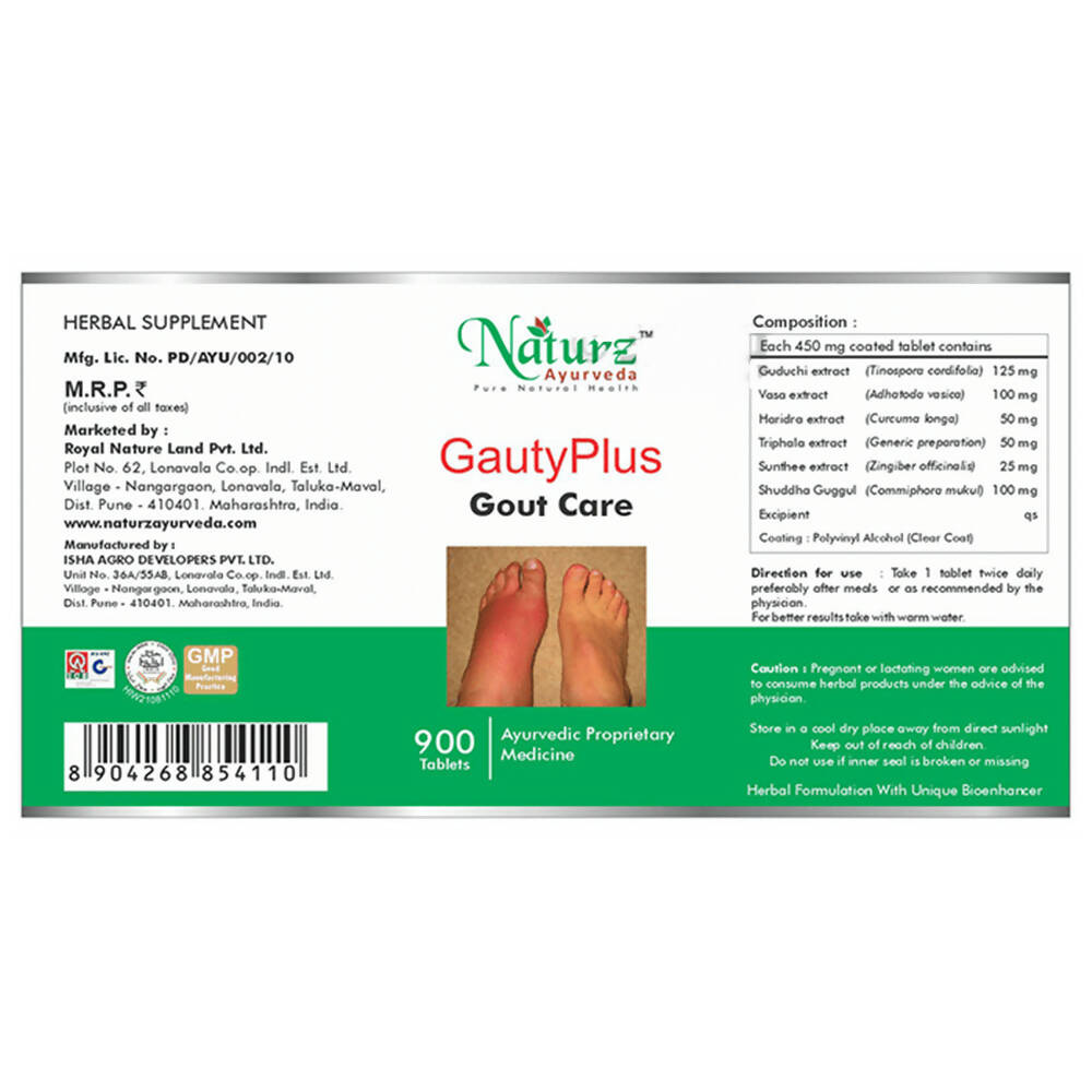 Naturz Ayurveda Gauty Plus Tablets | Swadesiicart