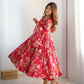Joban Fashion Pink Kurta Set Organza Sequin Embroidery Work - Swadesiicart