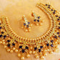 Blue Uncuts Guttapoosalu Necklace Set