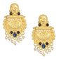 Joban Fashion Women Matte Gold Brass Earrings | Swadesiicart