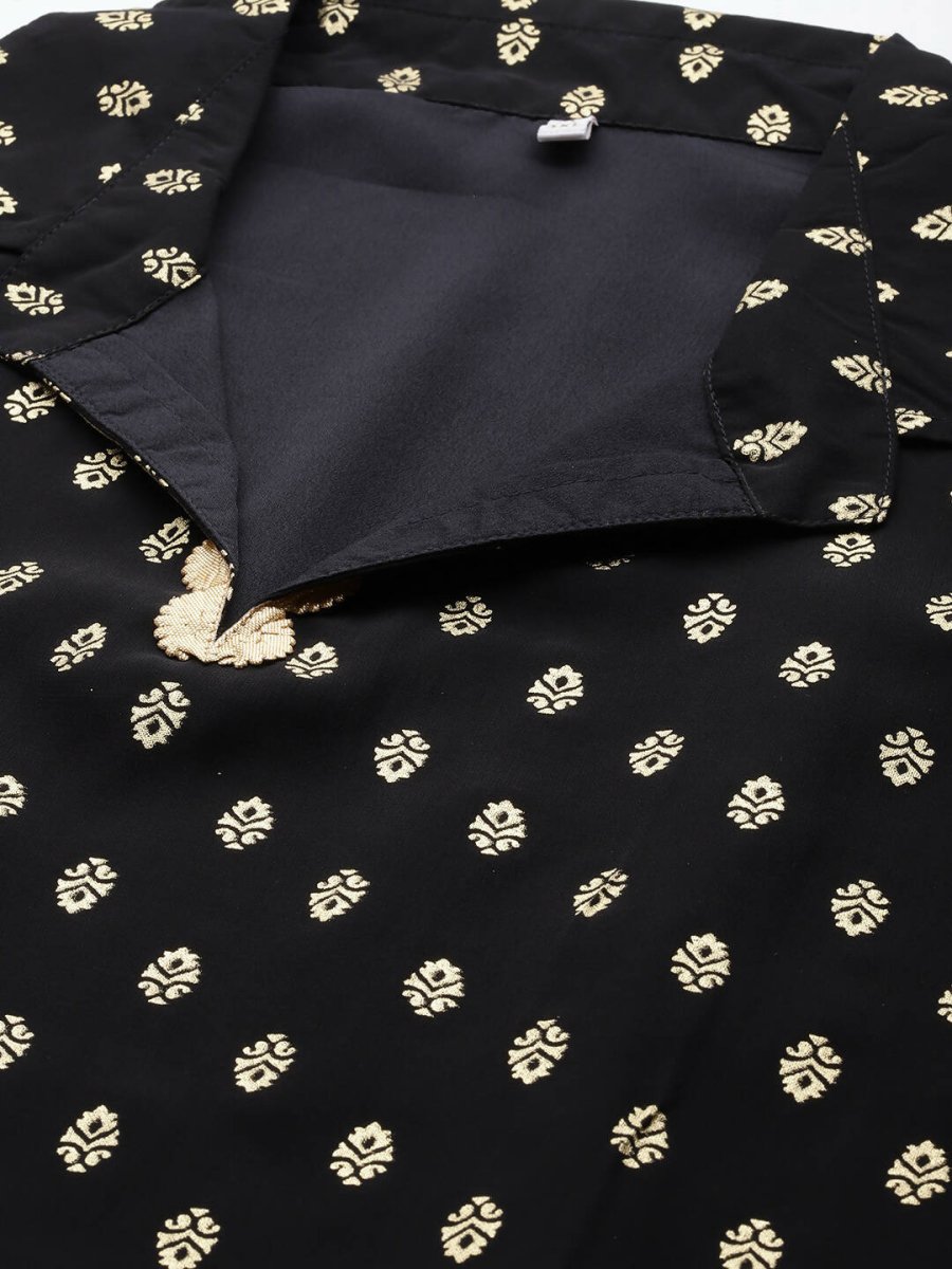 Ahalyaa Women's Traditional wear Ethnic Dress - Black | Swadesiicart