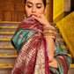 Astita Banarasi Silk Sea Green Saree | Swadesiicart
