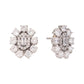 Nuyug Silver Blossom Diamond Studs | Swadesiicart