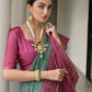 Vishnu Weaves Women's Wine Soft Tussar Silk Printed Saree with Blouse - Swadesiicart