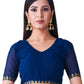Mimosa Women's Navy Blue Banarasi Chiffon Saree | Swadesiicart