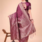 Shree Shyam Fashion Lichi Silk Purple Saree
