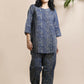 Breathables Blue Abstract Cotton Kurta & Pant Co-Ord Set