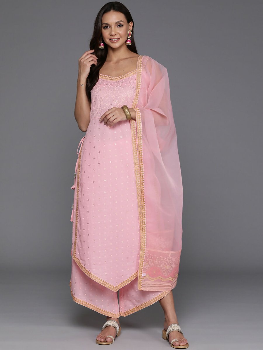Ahalyaa Women's Traditional wear Kurta Set - Pink | Swadesiicart
