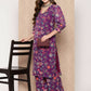 Ahalyaa Women's Traditional wear Kurta Set - Purple | Swadesiicart