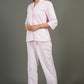 Breathables Women Cotton Night Suit Shirt And Pants Co-Ord Set Pink I Nightwear | Loungewear Set