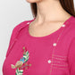 NOZ2TOZ Women's Pink Rayon Anarkali Kurta (1 Pc Set) - Swadesiicart