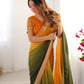 Exclusive Collection Yellow Green Party Wear Chinon Salk Saree - Swadesiicart
