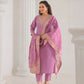 Ethnic Festive Wear Viscose Chanderi Pink Stitched Suit With Dupatta - Tanisha | Swadesiicart