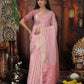 Shree Shyam Fashion Organza Light Pink Saree