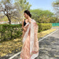 Vamsee Riddhi-Siddhi -1 Brown Organza Saree - Swadesiicart