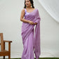 Vamsee Trending Sequins .2 Purple Georgette Saree - Swadesiicart
