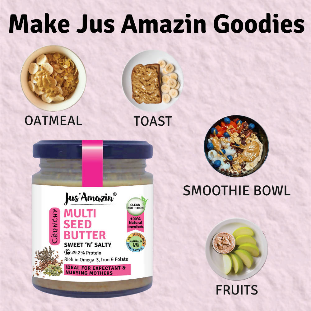 Jus Amazin Multi seed Butter Sweet N Salty - Swadesiicart