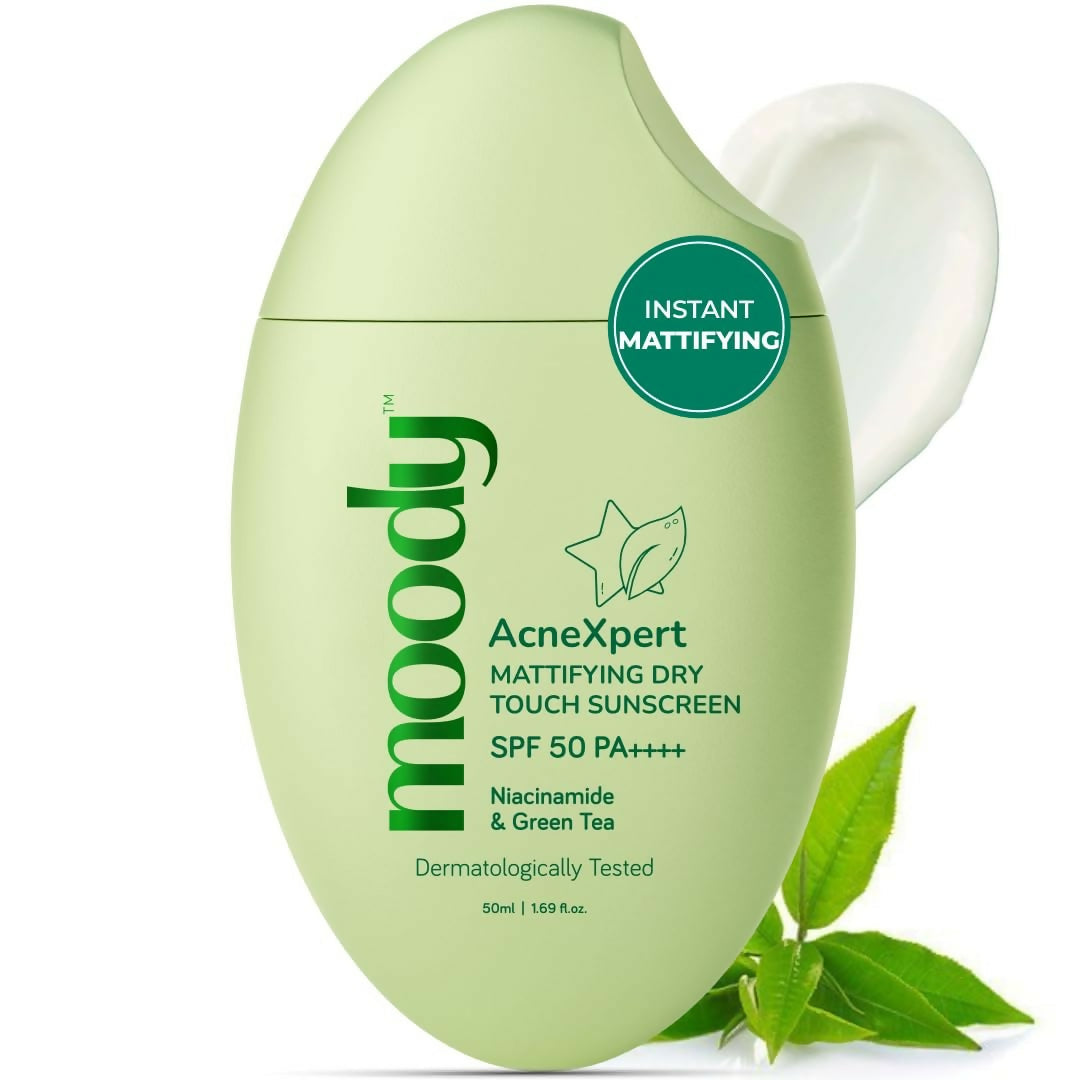 Moody AcneXpert Ultra Matte Dry Touch Sunscreen Gel with Niacinamide & Green Tea - Swadesiicart