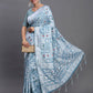 Shree Shyam Fashion Linen Cotton Sky Blue Saree