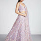 House of Panchhi Mauve Net Sequins And Thread Embroidery Lehenga Choli & Dupatta | Swadesiicart