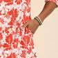 Red & White Men pure Cotton Floral Printed Straight Kurta - Mahotsav | Swadesiicart