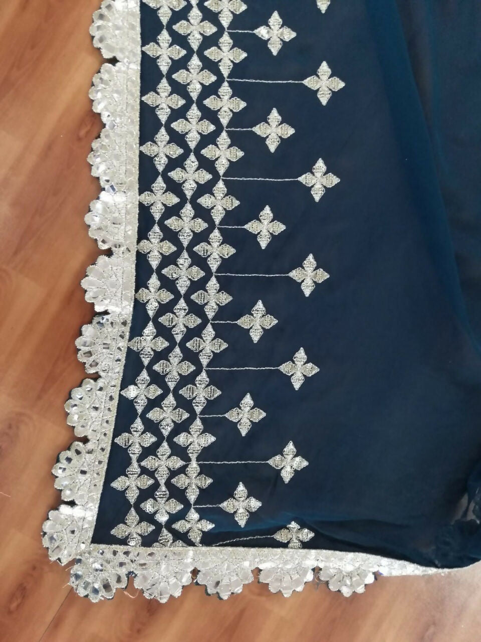 Jyoti Fashion Catching Bottle Green Faux Georgette Sequins with Paper Mirror & Jari Embroidery Lehenga Choli with Dupatta | Swadesiicart