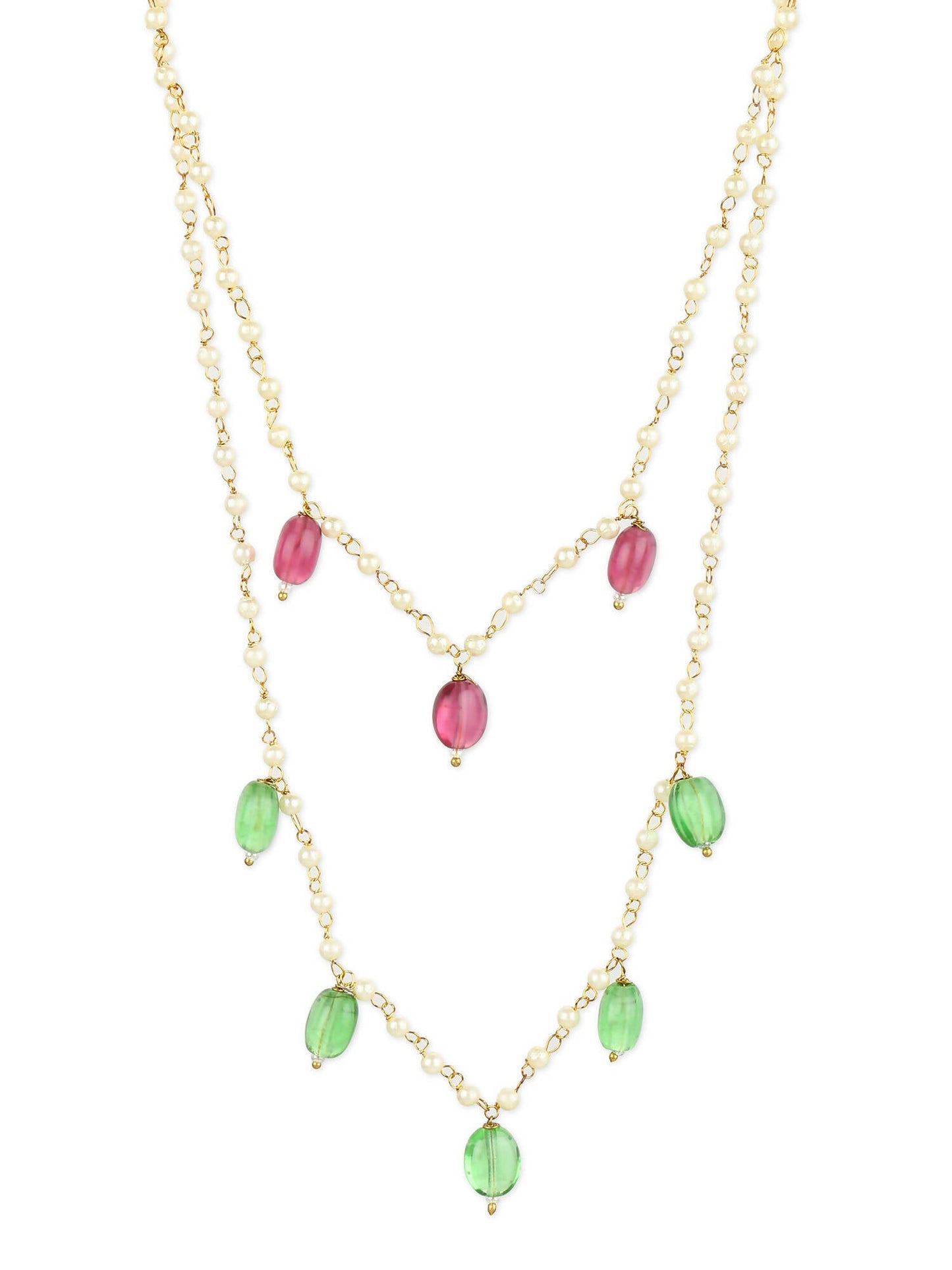 Women's Gold-Polished Necklace - Ruby Raang | Swadesiicart