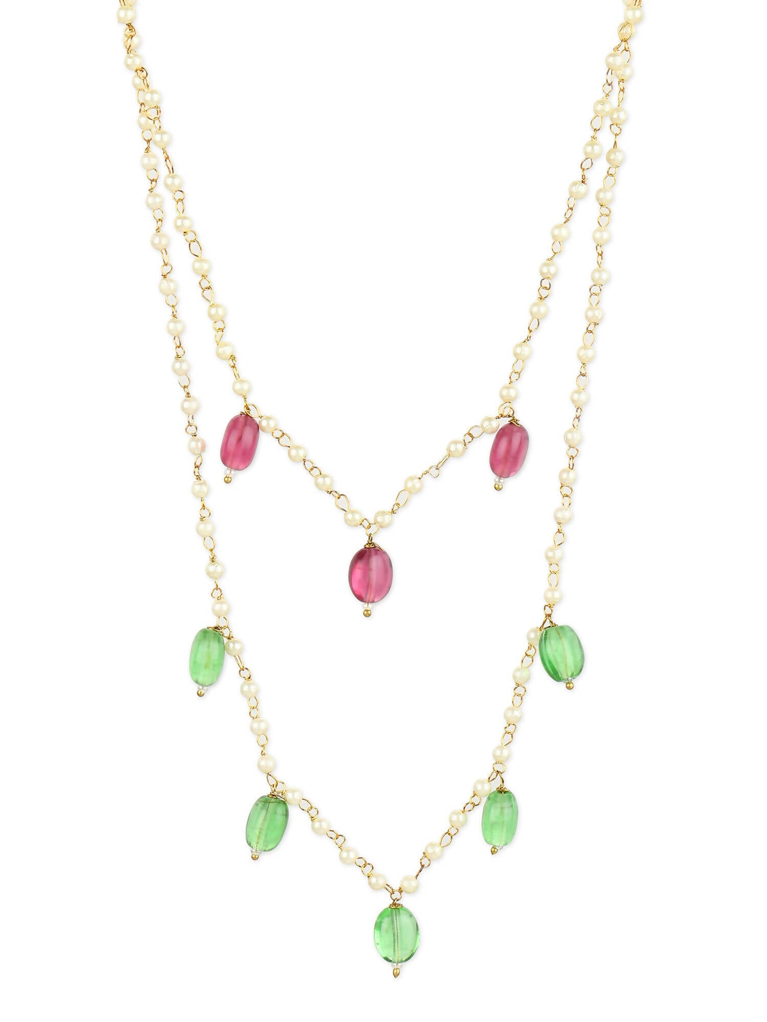 Women's Gold-Polished Necklace - Ruby Raang | Swadesiicart
