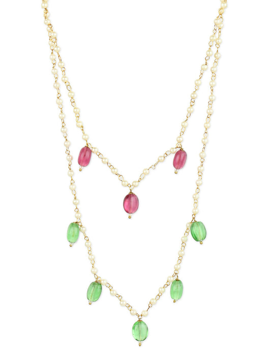 Women's Gold-Polished Necklace - Ruby Raang | Swadesiicart