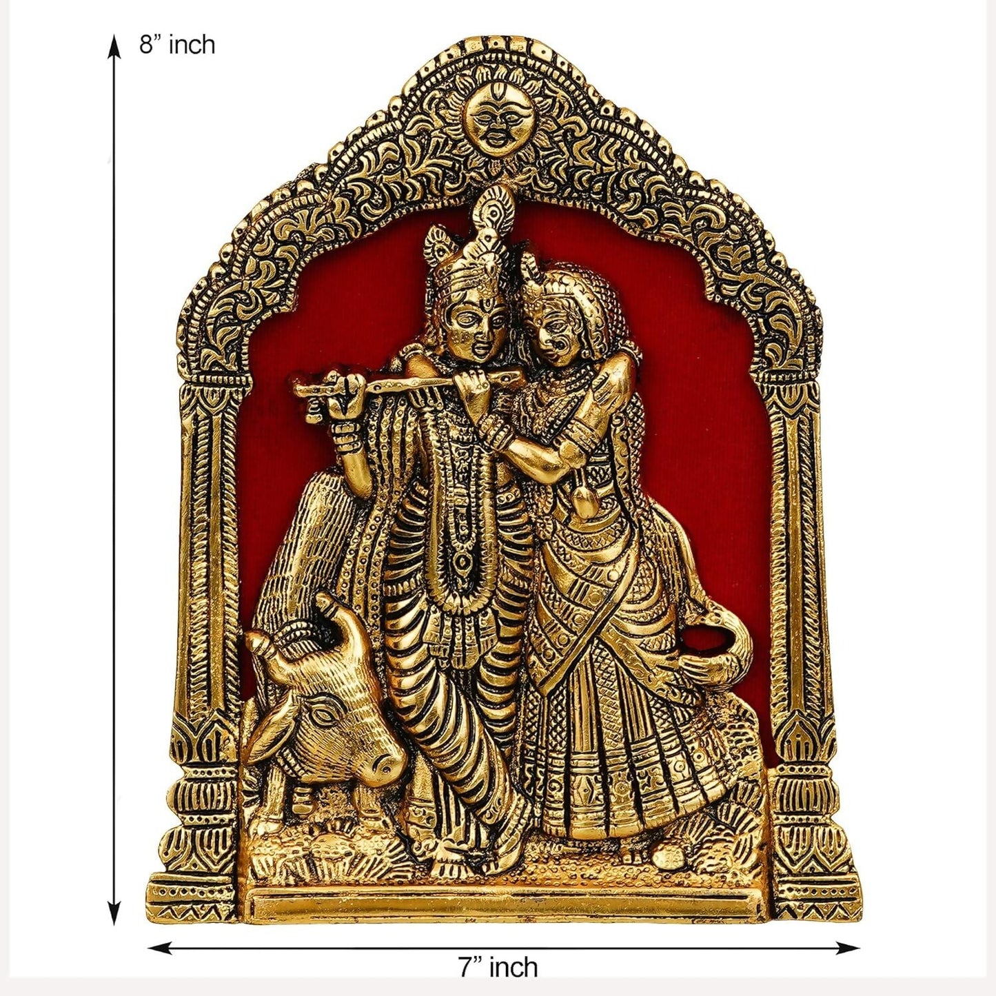 Webelkart Premium Metal Radha Krishna Idol - Swadesiicart