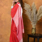 Very Much Indian Pure Cotton Handloom Saree with Buttis & Sleek Border - Red | Swadesiicart