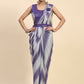 Purple Polyester Solid Ready to Wear Saree with stitched Blouse - Aayan | Swadesiicart