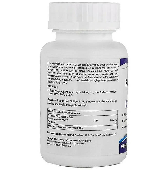 HealthVit Flaxseed Oil Softgel Capsules - Swadesiicart